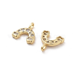 Regenbogen-Rack-Beschichtung Messing Micro Pave Zirkonia Charms&nbsp;KK-G512-25G-01