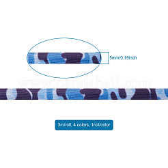 4 цветной плоский эластичный шнур из полиэстера&nbsp;EC-TA0001-03A