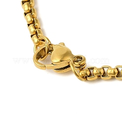 201 нержавеющая сталь кулон святой ангел-хранитель святой Михаил ожерелье коробка цепь NJEW-Q002-05G