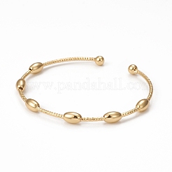 Braccialetti in ottone con placcatura a cremagliera&nbsp;BJEW-E071-12G
