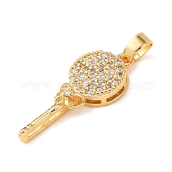 Pendentifs en laiton zircon cubique transparent&nbsp;KK-C249-01G