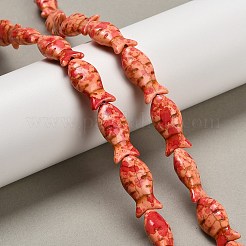 Синтетических нитей бирюзовые бусы TURQ-F019-01