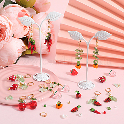 DIY Bunte Malerei & Acryl Gemüse und Früchte Leverback Ohrringe Herstellungssets&nbsp;DIY-SC0026-29