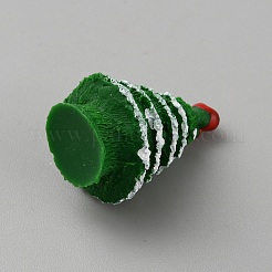 クリスマス樹脂彫刻装飾品  ホームオフィスの机の装飾用  クリスマスツリー  29.5x20.5x20mm&nbsp;RESI-WH20010-A01