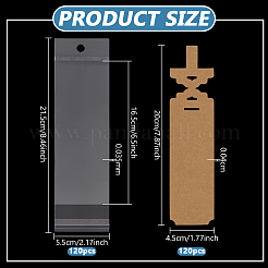 120 шт. Карточки-брелки из крафт-бумаги CDIS-FG0001-66