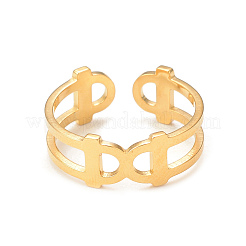 Открытое кольцо-манжета с кристаллами и стразами RJEW-I096-01G