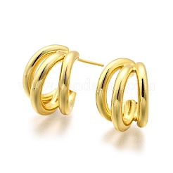 Серьги-кольца из латуни EJEW-A056-09G