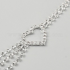 Сплав горный хрусталь пояса цепь&nbsp;AJEW-WH20059-40S