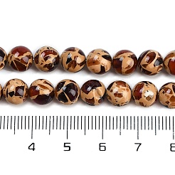 Нити синтетических янтарных бусин&nbsp;G-M199-02F