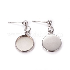 Серьги-гвоздики из нержавеющей стали 304 STAS-L226-019G-P