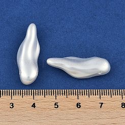 ガラスの輪郭の真珠ビーズ  パールカラーの  トップ掘削  ホワイト  29x9.5~11x6~6.5mm  穴：1mm&nbsp;HY-Z001-10