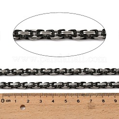 201 ステンレススチール製ビザンチンチェーン  ハンダ付け  スプール/カード用紙なし  ステンレス鋼色  ブラック  10x4.5x4.5mm&nbsp;SA-E001-14BP-06