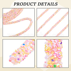 Ab Kunststoff Glitzer Pailletten Seil für DIY Brautkleider Kostüm Kleidung Schuhe Schmuck Zubehör&nbsp;OCOR-WH20007-02A-04
