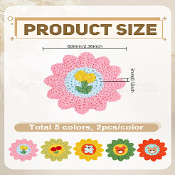 10 Stück 5 Farben Polyester-Spitzenstickerei-Nähfaser&nbsp;DIY-LP0004-38