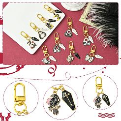 Кулон в виде гроба из эмали из готического сплава HJEW-CJ00034