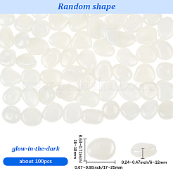 100 шт. светящиеся смоляные бусины для украшения витрины&nbsp;RESI-SP0001-47D