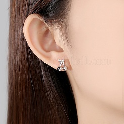 925 стерлингового серебра серьги стержня EJEW-B144-01S