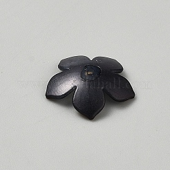 Embouts de perles en résine transparente en forme de fleur de sakura&nbsp;RESI-TAC0012-20B