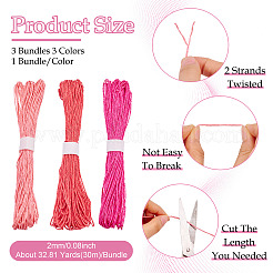 3 связка бумажных шнуров 3 цветов&nbsp;OCOR-TA0002-15A