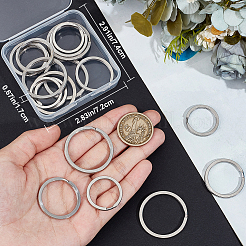 18 шт. 3 стиля застежек для брелка из хирургической нержавеющей стали 316 STAS-BBC0005-80