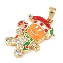Weihnachten Messing Micro Pave Zirkonia Anhänger&nbsp;LS-KK-K413-01A-G