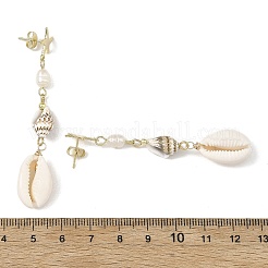Boucles d'oreilles puces en acier inoxydable 304 avec perles naturelles&nbsp;EJEW-JE07421