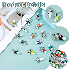 30 шт. бусины лэмпворк ручной работы с подвесками из стеклянных бусин&nbsp;PALLOY-FH00166