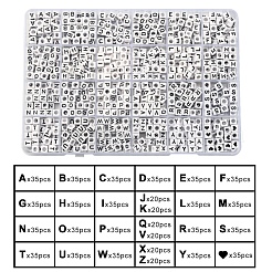 Непрозрачные акриловые бусины с горизонтальными отверстиями SACR-YW0001-44