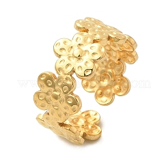 Кольца-манжеты из нержавеющей стали 304 Flower для женщин&nbsp;LS-RJEW-Q006-03D-G