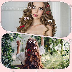 12 шт. заколки-звездочки для волос с железными кнопками&nbsp;OHAR-CP0001-24A