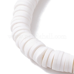 Цветочные браслеты ручной работы из полимерной глины стрейч BJEW-JB10071