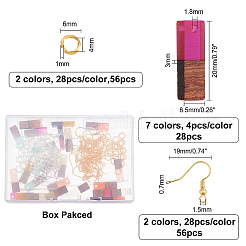 Наборы для самостоятельного изготовления деревянных сережек-подвесок из ореха&nbsp;DIY-OC0006-72