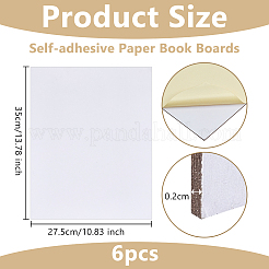 粘着紙ブックボード  製本アクセサリー  長方形  ホワイト  350x275x2mm&nbsp;DIY-WH0671-044C