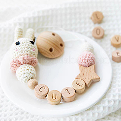 78 шт. 26 вида неокрашенных деревянных бусин WOOD-HY0001-08