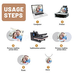 Наборы для самостоятельного изготовления круглых плоских железных и сплавных заготовок для термопереноса ожерелий и браслетов&nbsp;DIY-CA0006-77