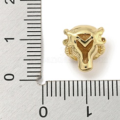 Micro pavè di perle di zirconi rossi in ottone&nbsp;ZIRC-P119-06G