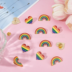 12 шт. 2 эмалевых значка в честь месяца гордости&nbsp;JEWB-ME0001-32