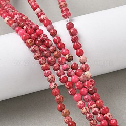 Нити бусин из окрашенного натурального регалита/императорской яшмы/морского осадка яшмы&nbsp;G-B124-C05-09