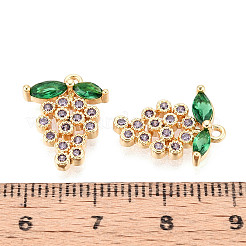 Подвески из латуни с прозрачным фианитом&nbsp;KK-T077-42G