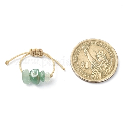 Кольцо на палец с плетеной бусиной из смешанных драгоценных камней и натуральных и синтетических камней RJEW-JR00597