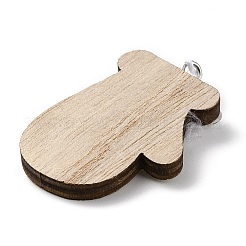 Décorations de pendentif en bois inachevé de noël&nbsp;WOOD-D026-01A
