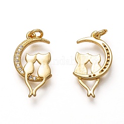 Латунные микропаве прозрачные подвески с фианитом ZIRC-C020-04G