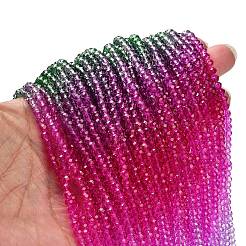 Brins de perles de verre peints transparents&nbsp;X1-DGLA-A034-T3mm-A06