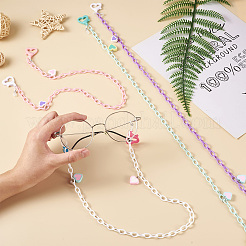 4шт 4 цвета цепочки для очков&nbsp;AJEW-BY0001-03