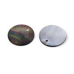 Натуральные черные шармы-ракушки для губ&nbsp;BSHE-T014-41B