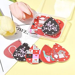 10 шт. 5 цвета искусственная кожа большие подвески FIND-FS0003-75