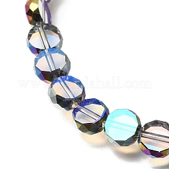 Brins de perles de verre transparentes galvanisées&nbsp;GL-CBA98F0-06C-05