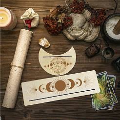2 support de cartes en bois naturel de style 2 pour tarot&nbsp;DJEW-GF0001-33D