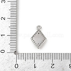 Латунные микропаве прозрачные подвески с фианитом&nbsp;KK-L238-21P