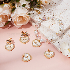 6 шт. Латунные подвески с микропаве&nbsp;KK-BBC0016-05